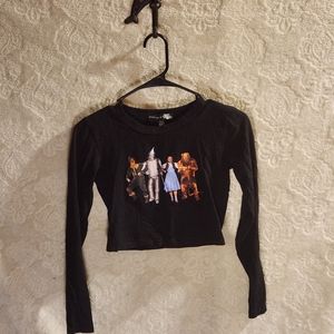 Dolls Kill XS shirt long sleeve crop top Wizard of Oz